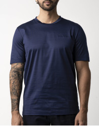 Castello d'Oro Navy Blue T-shirt 100% Cotton Regular Fit thumbnail 2